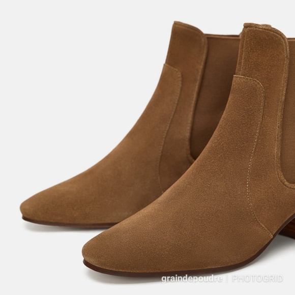 Zara Suede Leather Tan Chelsea Boot 36 37 38 39 42 - Picture 3 of 6